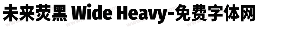 未来荧黑 Wide Heavy字体转换